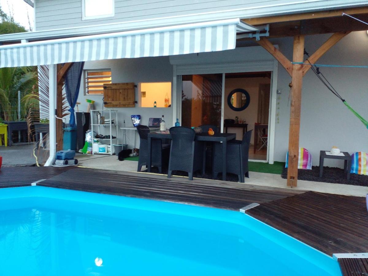 Chambre chez l'habitant avec piscine privative et vue panoramique sur la mer des caraïbes Desmarinieres Extérieur photo