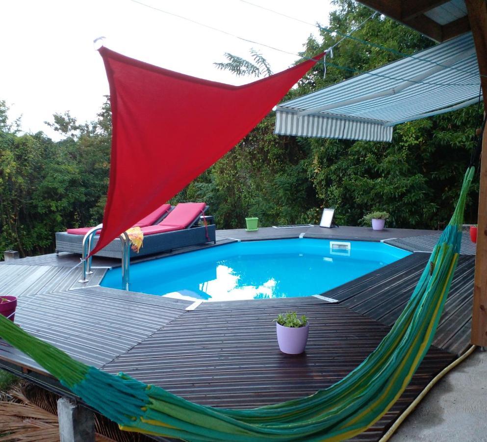 Chambre chez l'habitant avec piscine privative et vue panoramique sur la mer des caraïbes Desmarinieres Extérieur photo